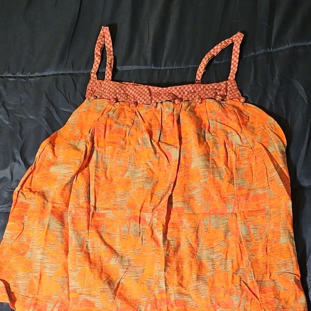 Orange Pinkish Patterned Women's Top